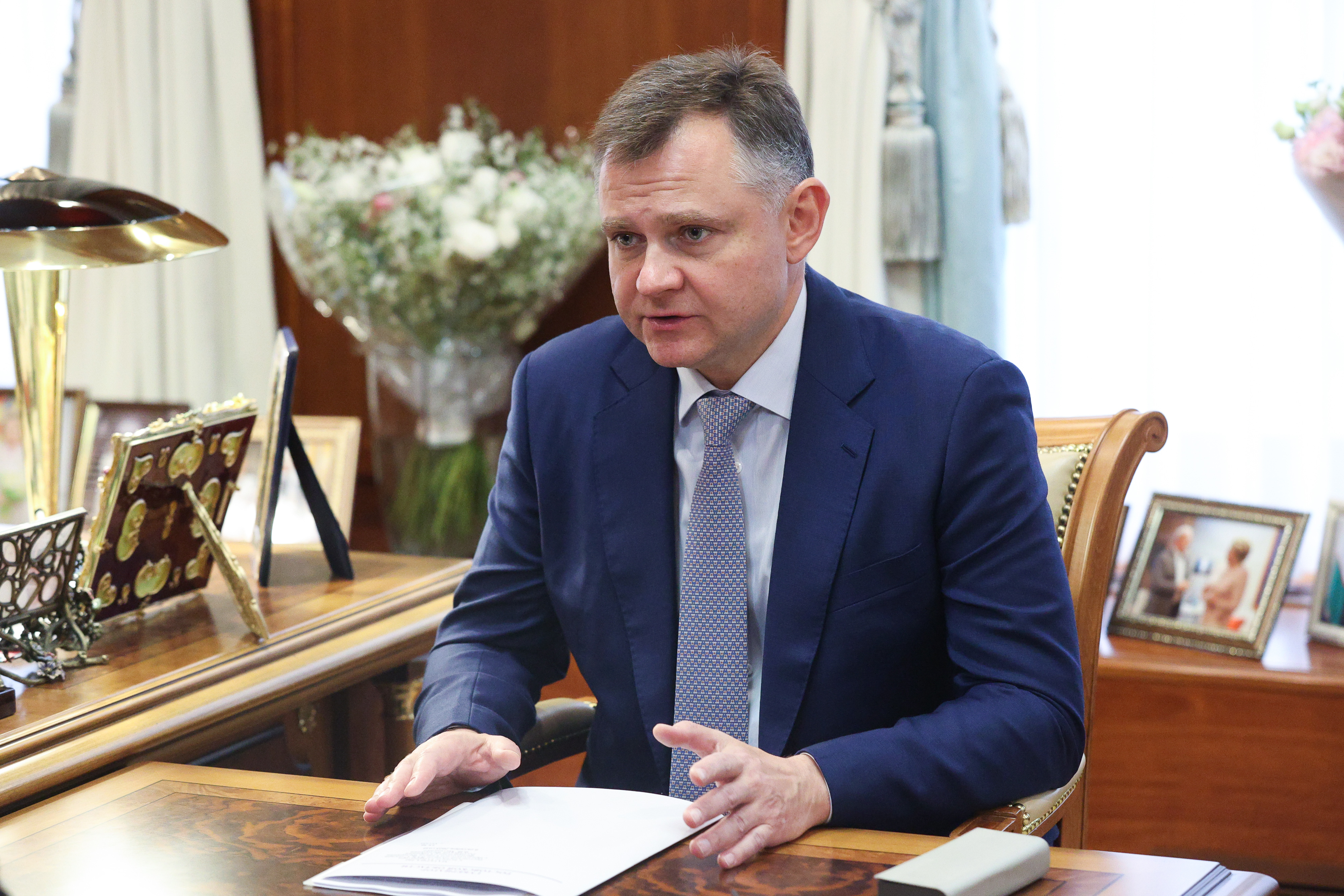 Встреча губернатора Ростовской области Ю.Б.Слюсаря с Председателем Совета Федерации Федерального Собрания Российской Федерации В.И.Матвиенко