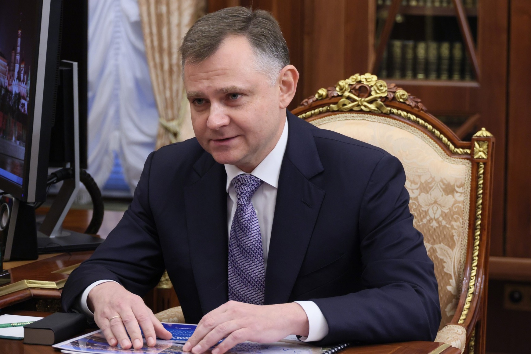 Встреча Президента Российской Федерации В.В.Путина с врио губернатора Ростовской области Ю.Б.Слюсарем