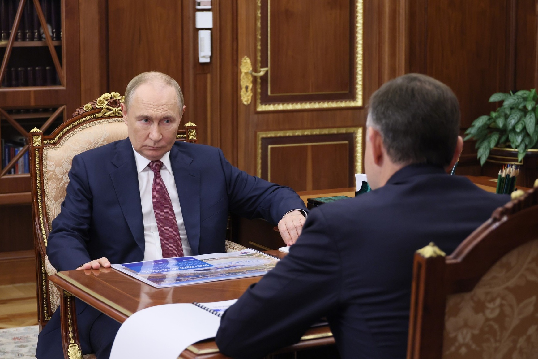 Встреча Президента Российской Федерации В.В.Путина с врио губернатора Ростовской области Ю.Б.Слюсарем
